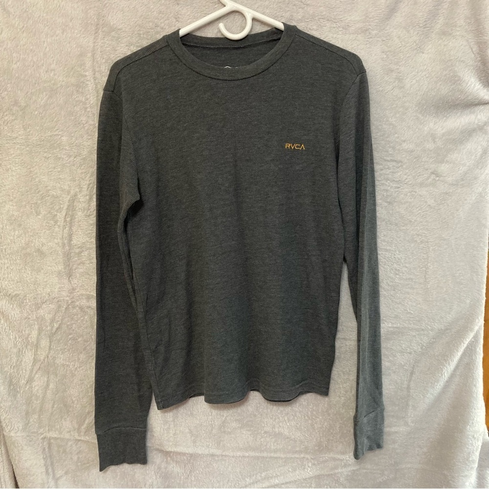 RVCA men’s long sleeve sweater shirt small grey​​​